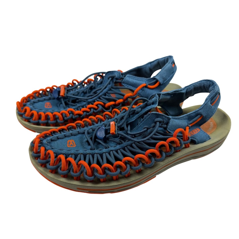 Keen Uneek Cord Sandals Mens 8 Blue Orange Outdoor Water‎ Shoes 1013089